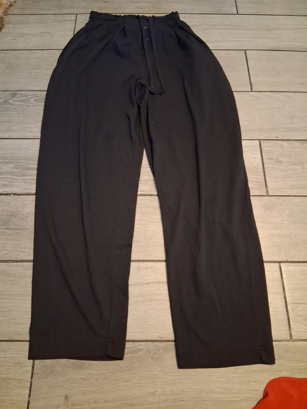 Women's Black Drawstring Lounge Leggings